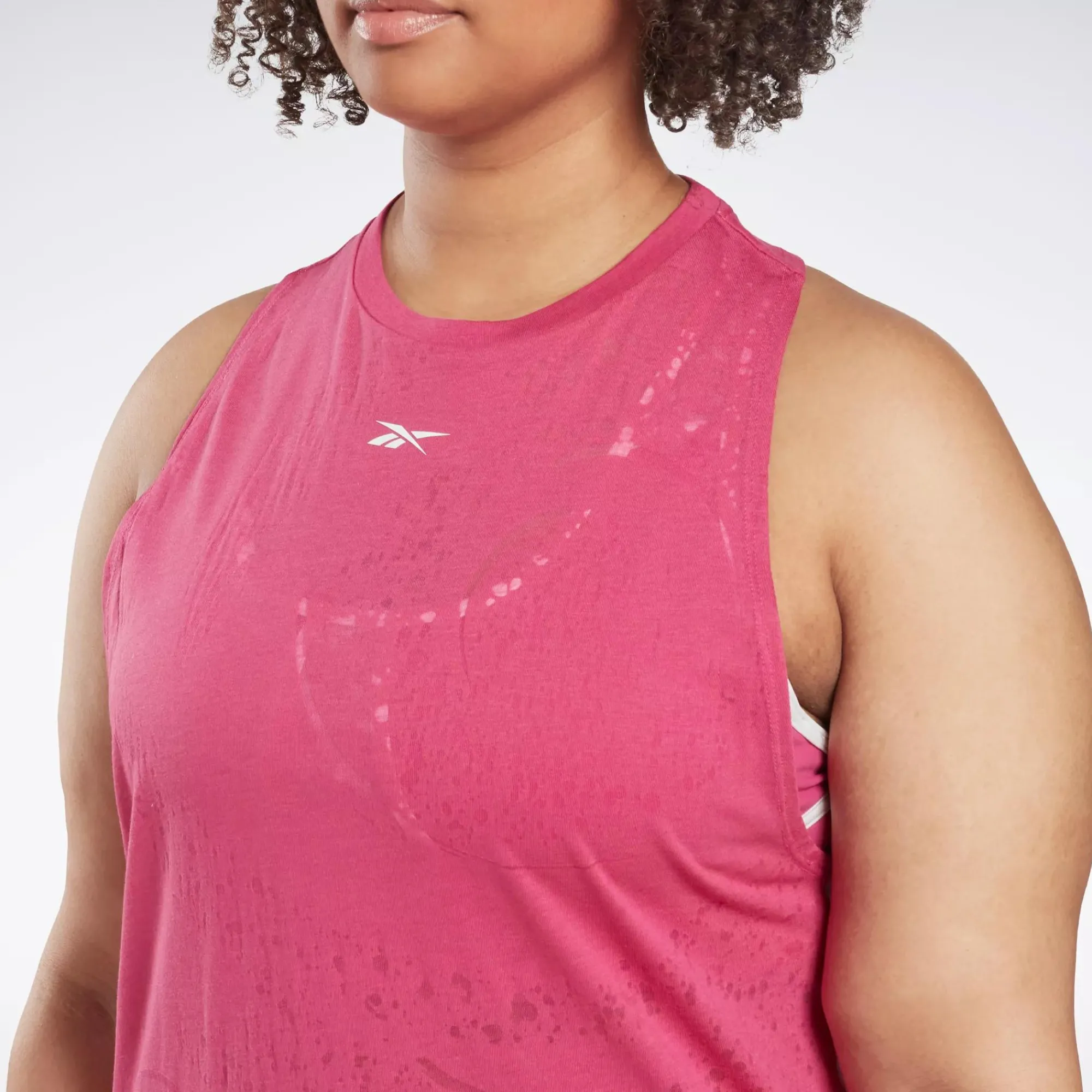 Tank Tops|Reebok Tank Tops Burnout Tank Top (Plus Size)