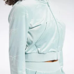 Hoodies & Sweatshirts|Reebok Hoodies & Sweatshirts Classics Energy Q4 Velour Zip-Up Sweatshirt