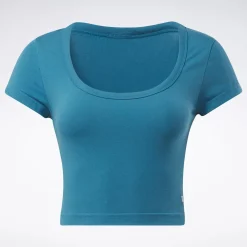 Tops & T-Shirts|Reebok Tops & T-Shirts Classics Cropped Jersey T-Shirt
