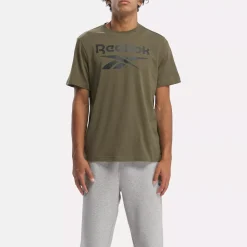Tops & T-Shirts|Reebok Tops & T-Shirts Identity Big Stacked Logo T-Shirt