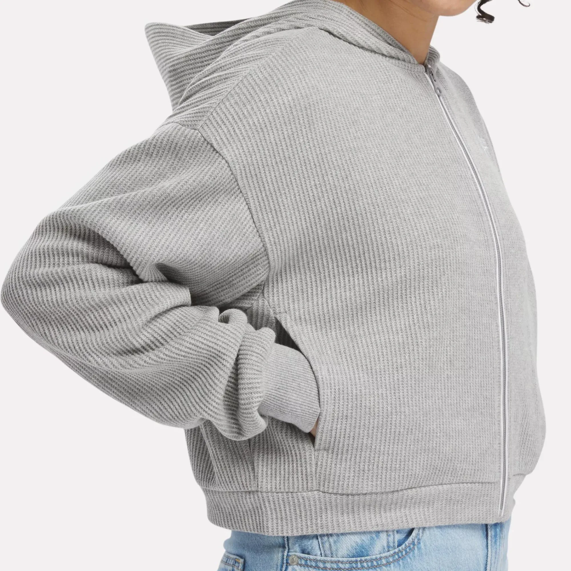 Loungewear|Reebok Loungewear Rie Waffle Full-Zip Hoodie