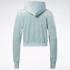 Hoodies & Sweatshirts|Reebok Hoodies & Sweatshirts Classics Energy Q4 Velour Zip-Up Sweatshirt