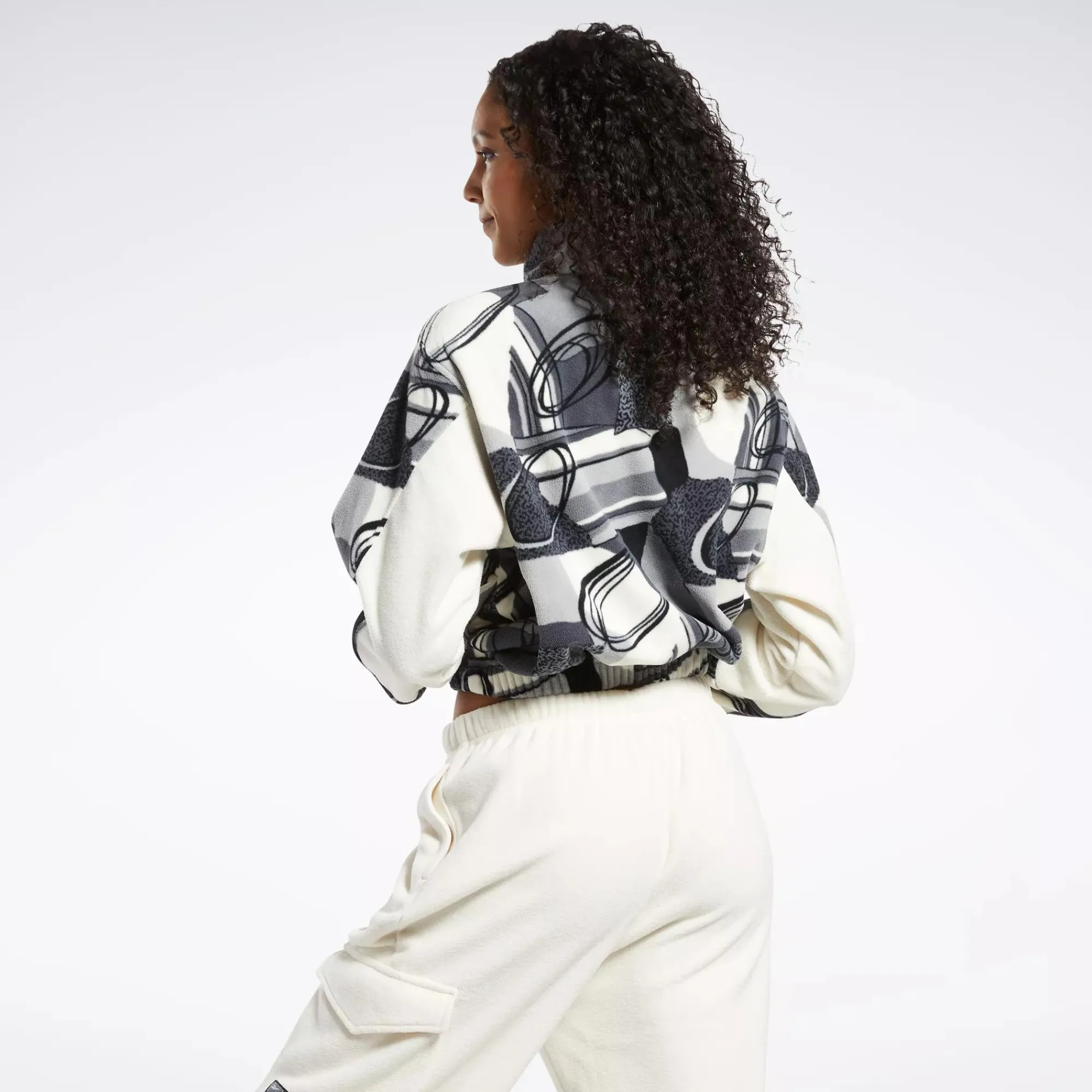 Hoodies & Sweatshirts|Reebok Hoodies & Sweatshirts Classics Winter Print Half-Zip Sweatshirt