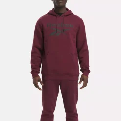 Hoodies & Sweatshirts|Reebok Hoodies & Sweatshirts Identity Fleece Stacked Logo Pullover Hoodie