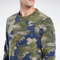 Hoodies & Sweatshirts|Reebok Hoodies & Sweatshirts Identity Modern Camo Fleece Crew Sweatshirt