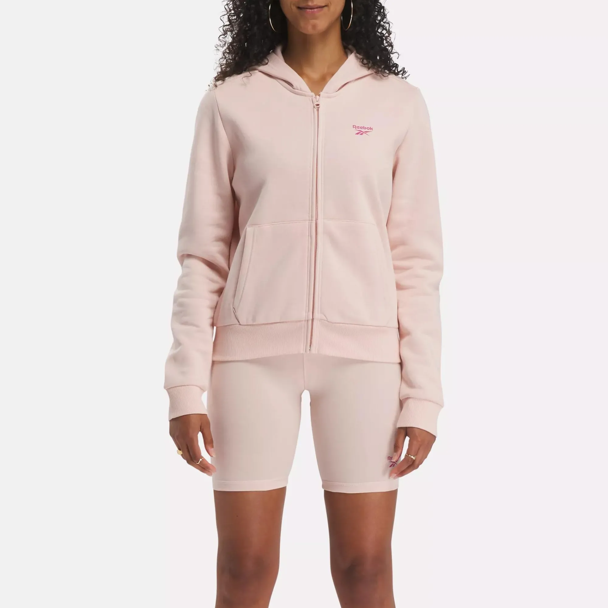 Loungewear|Reebok Loungewear Identity Small Logo Fleece Full-Zip Sweatshirt