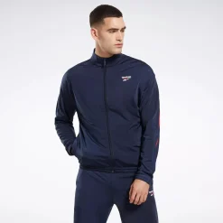 Jackets|Reebok Jackets Identity Vector Knit Track Jacket